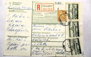 1964 Tohmajärvi R osoitekortti