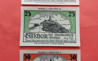 Saksa 3 seteliä 1921 Leuchtenburg