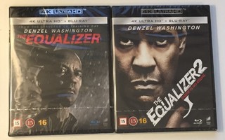 The Equalizer 1 & 2 (4K Ultra HD + Blu-ray) 2014 2018 (UUSI)
