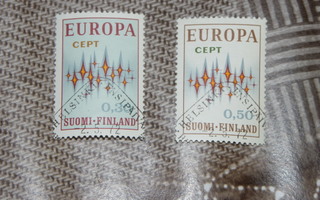 Eurooppa merkit 1972 Lape 700 701 EP-leimatut
