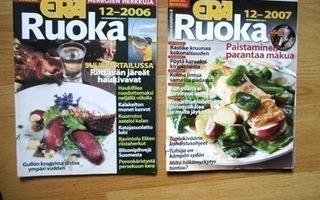 Erä ruoka-lehtiä. 1,50€ kpl