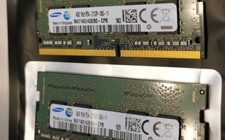 2 x SO-DIMM 4 Gt (yht. 8 Gt) DDR4 2133 MHz