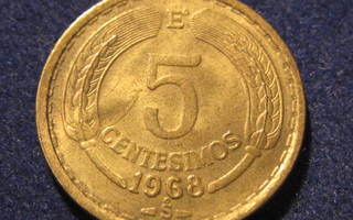 5 centesimos 1968 Chile