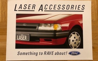 Esite Ford Laser varusteet. Ford Australia. 1980-luku