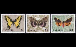 Latvia 432-4 ** Perhosia (1996)