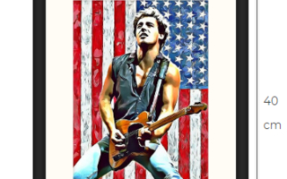Bruce Springsteen taidetaulu kehystettynä