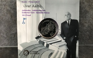 Alvar Aalto  10 € Juhlaraha Proof hopea