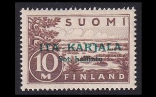 IK_14 ** Itä-Karjala 10mk vihreä lisäp (1941)