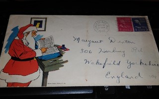 Usa Joulupukki -kuori Santa Claus 1940 -leima PK350/3