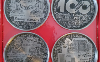Coca-Cola lasinaluset käyttämättömät, Coca-Cola 100v