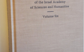 Proceedings of the Israel Academy of Sciences and Humanit...