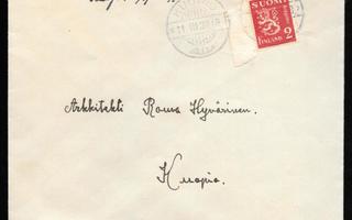 Postilähetys -  Yl.m. 2mk (LAPE 197) Kuopio 11.3.1939