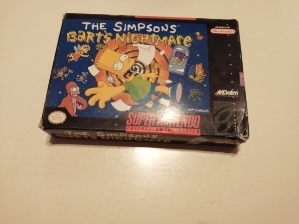Super Nintendo 16-bit Simpsons Bart's Nightmar NTSC USA SNES 