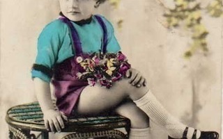 LAPSI / Vintage suloinen kiharahiuksinen lapsi. 1930-l.