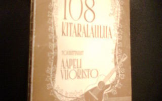 NUOTTIKIRJA  Aapeli Vuoristo 108 KITARALAULUA ( 1969) Sis.pk