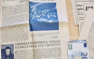 VANHA Rintamalehti Karelens Kurir Joulunumero 1943