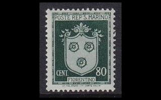 San Marino 322 ** Vaakuna 80 C (1945)