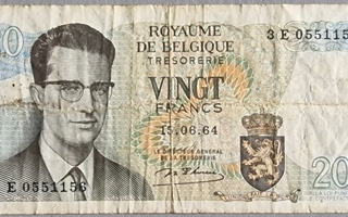 Belgia Belgium 20 Francs 1964 P-138