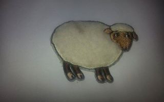 Silitettävä lammas merkki (vaalea)