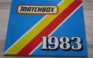 Matchbox metallisten pikkuautojen esite/kuvasto v. 1983