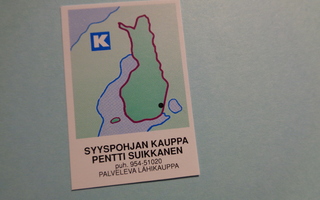 TT-etiketti K Syyspohjan Kauppa Pentti Suikkanen