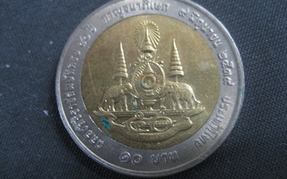 Thaimaa   10 Baht   1996  Y # 328,1  Bimetalli     50 vuotta