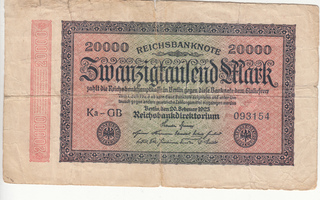 20000 mk  saksa 1923  kl 2-3
