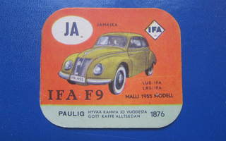 PAULIG KAHVIKORTTI: IFA F 9