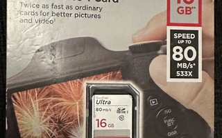 Sandisk 16 Gb SD HC muistikortti - UUSI