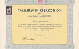 1941 Tammimäen Kesäkoti Oy, Turku osakekirja