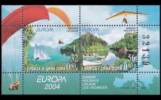 Jugoslavia 3198-9BL57 ** Europa loma (2004)