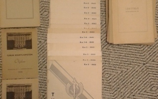 1938-61Turun ylioppilaslehtiä , T. yo Ohjelma ym, yht 55kpl