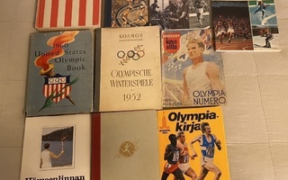 Olympialaisten kirjoja 10 kpl Suomesta ja maailmalta HIENO!