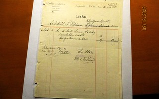 1918 Tampere Kuljetusliike laskut 2 kpl