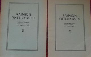 Paimion yhteiskoulun vuosikertomukset 1949-52