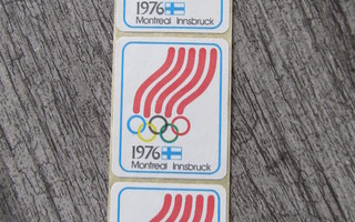 OLYMPIA.....1976 Montreal - Innsbruck. 3 pikku tarraa.