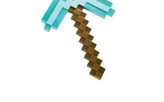 MINECRAFT PLASTIC REPLICA DIAMOND PICKAXE 40CM	(84 829)			B