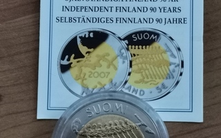 5 euroa 2007 - Suomen itsenäisyys 90v