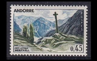 Andorra Fr 170 ** Goottilainen risti 0.45 Fr (1961)