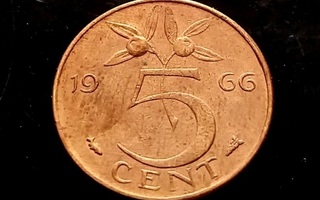 5 centtiä, Alankomaat, v. 1966