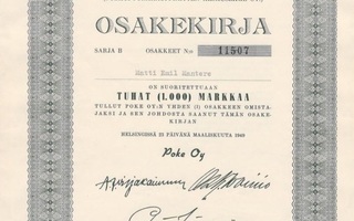 1949 Poke Oy, Helsinki osakekirja