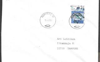 Postilähetys -  Kalastus (LAPE 1136) Tampere 15.4.1993