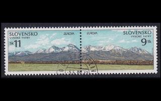 Slovakia 337-8p o Europa luonnonpuistot (1999)