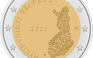 2€ Juhlaraha Suomi 2023 Sote Hyvinvointi