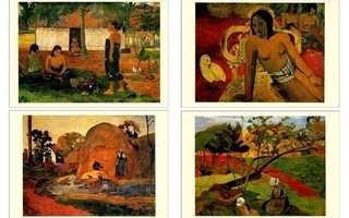Paul Gauguin, neljä korttia,  käyttämättömiä