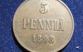 5 penniä 1898