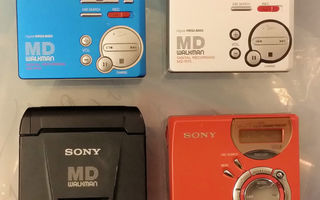 4 kpl Sony Minidisc