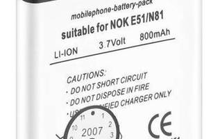 Nokia tarvikeakku E51/N81 (BP-6MT)