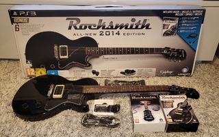 PS3 ROCKSMITH GUITAR BUNDLE 2014 CIB (+ALKP ROCKSMITH)