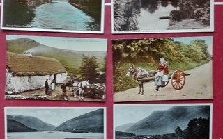 Irland/Irlanti 11 vintage postikorttia/ 11 postcards